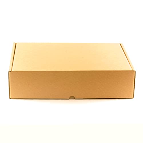 Precintos Noan S.L. | Pack 25 cajas de cartón envíos postales kraft | Automontables | Medidas 40x30x10