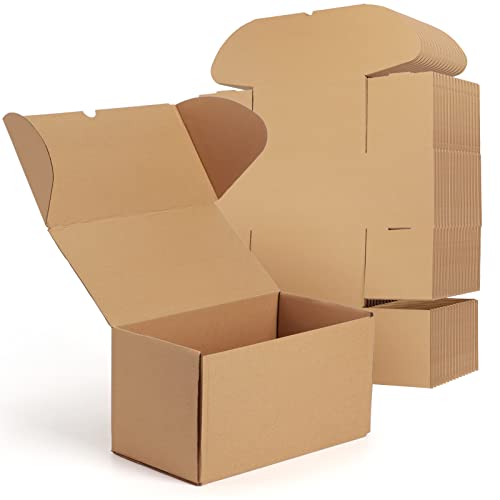 EYMPEU 28X15,3X15,3cm(11X6X6in) Cajas de Carton con Tapa para Envios de Paquete, 20 Pack, Cajitas de Papel Kraft para Regalo o Embalaje, Marrón