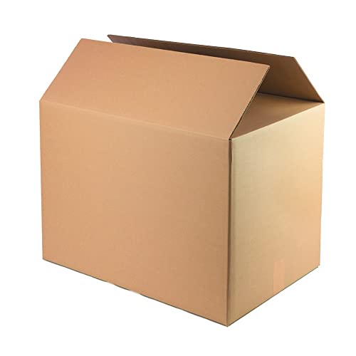 PACKCOBO Cajas de Cartón 60 x 40 x 40 cm para Mudanzas Almacenaje Transporte Reforzado con 2 ondas reforzada sin asa (10 Unidades)