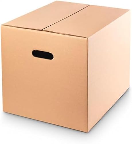 Cajas de Cartón para Mudanza con Asas - Almacenaje Resistente y Extrafuerte 60x40x40 cm - Envíos y Embalaje Apilables (Pack de 10)