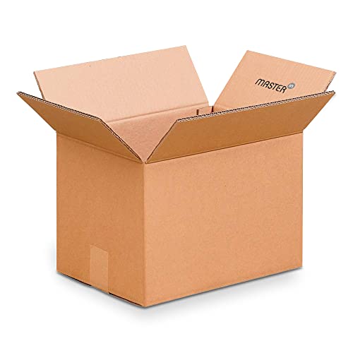 Master'in - Caja de cartón doble surco - Marrón - 430 x 300 x 300 mm - Paquete de 15 cajas