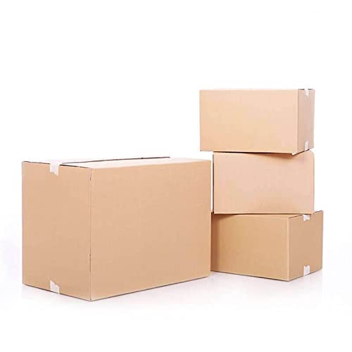 TIENDA EURASIA® Pack 10 Cajas de cartón de almacenamiento multiusos - Almacenamiento para oficina, casa y mudanzas - Fabricado en España (30x20x15cm)