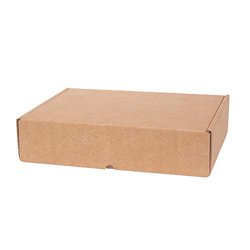 Only Boxes, Caja de Cartón Kraft Para Envío Postal, Caja de Cartón Automático para Envío o Almacenaje, Talla XL 42 X 30 X 10 cm, 20 Unidades, AMA505