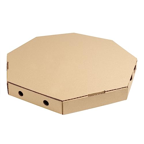 Horeca Collection 25 Unidades - Caja Porta Paella de Cartón Kraft de 52,5 cm - Take Away, Caja para Paella, Hostelería, Comida para Llevar, Food Track, Biodegradable, Cartón Kraft.