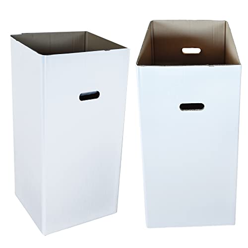 5 cajas de cartón resistentes para recogida de residuos 35 x 35 cm de alto 70 cm contenedor de cartón resistente para la recogida diferenciada, la inmersión y el basura