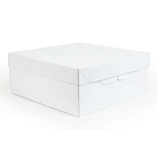 PME CBO805 Caja para Tarta 27,5x27,5x15cm, Blanco, 11-Inch