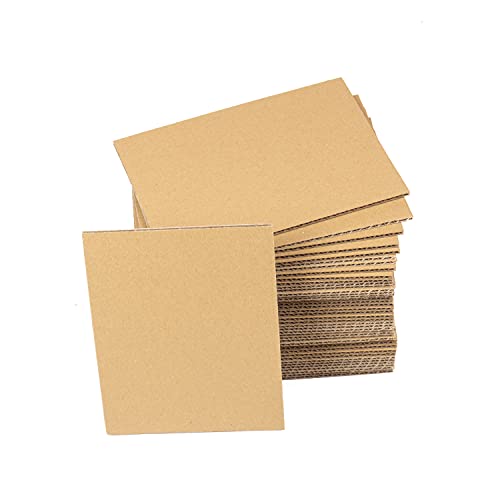 30 planchas de Cartón Ondulado A5 (148x210 mm), Cartón corrugado rígido en láminas, 4 mm marrón kraft, para marco de fotos, envíos, manualidades, maquetas