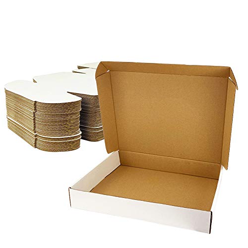 Giftgarden Caja de cartón Kraft 330x254x51MM - Lote de 25, Maxibrief cartón para envío postal, color blanco