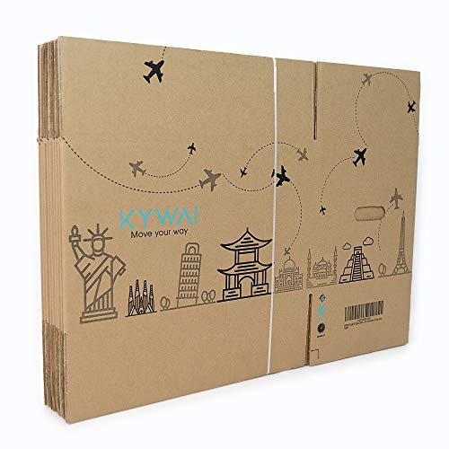 KYWAI. Pack 20 Cajas Carton Mudanza y Almacenaje 50x30x30cm. Grandes con asas. Caja carton reforzado. Fabricadas España (20)