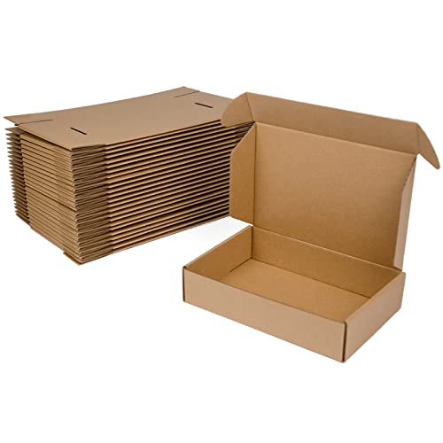 Sodissa Cajas de envío de 9 x 6 x 2 pulgadas, paquete de 25 cajas de cartón corrugado marrón para pequeños negocios, embalaje y envío