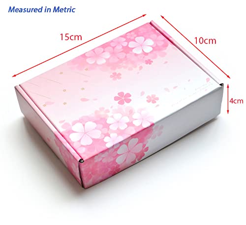 STRBOXONG Cajas de Cartón Corrugado para Envíos Cajas de Regalo con Tapa para Regalos 150×100×40mm Cajas Postales Pequeñas para Envíos de Negocios o Regalos 10 Piezas (Sakura)