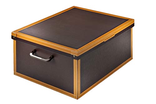 Kanguru Caja en Carton, para almacenamiento, con tapa, decorativa, regalo, Cuero, Grande