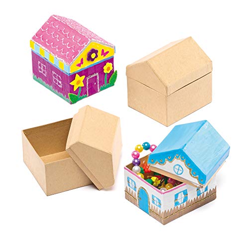 Baker Ross Diseña Tu Propia Caja en forma de Casa (paquete de 4) EF963