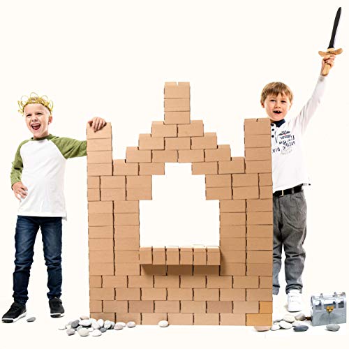 GiGi Bloks XL | Bloques Construccion Niños de Cartón | 96 Bloques de Construccion | Juego Bloques | Bloques Grandes Construccion Niños | Piezas de Construccion Para Niños | Construir Fortalezas