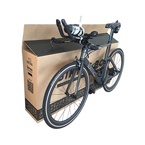 Cajeando | (1x) Caja de Cartón para Bicicletas | Tamaño 1440 x 255 x 940 mm | Canal Doble y Alta Resistencia | Transporte, Mudanza y Envíos | Fabricadas en España