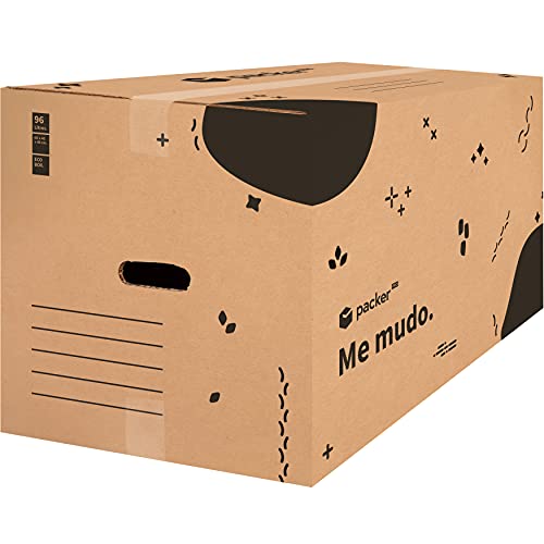 packer PRO Pack 10 Cajas Carton para Mudanzas y Almacenaje Ultra Resistentes con Asas, 60x40x40cm