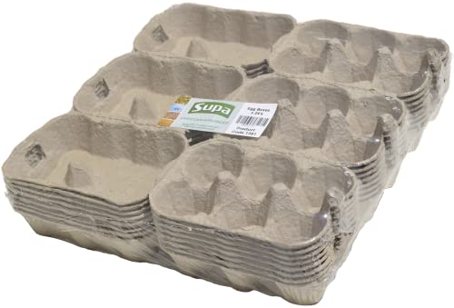 SUPA Huevera de Fibra Tradicional, 24 Piezas, 100% reciclable y Biodegradable