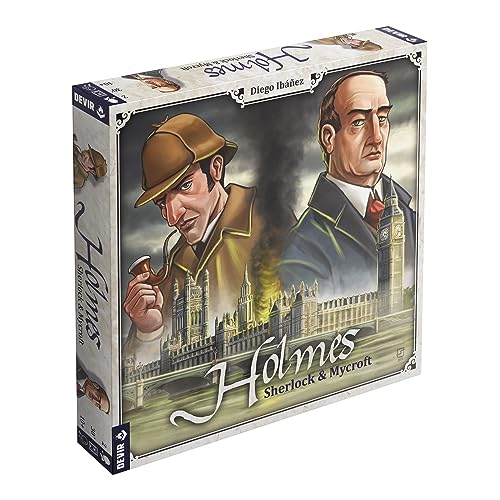 Devir - Holmes: Sherlock & Mycroft, Juego de Mesa, Juego de Mesa de Duelo, Juego de Mesa 10 años, Juego de Mesa de Ingenio (BGHOLMES)