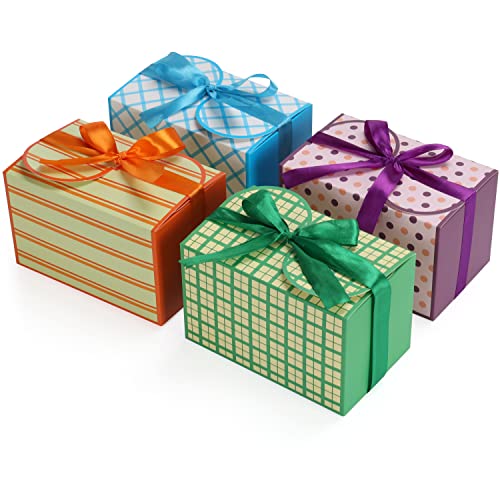 Belle Vous Pack de 20 Cajas de Carton para Regalo Caja Rectangular con Cinta y Pegatinas 10 x 16,5 x 10 cm - Cajas para Regalos de Boda, Fiestas, Jabón Casero y Dulces - Cajitas para Chuches
