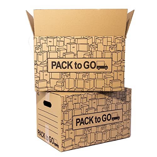 Pack 20 Cajas Carton Almacenaje, Mudanza con Asas, Carton reforzado de 50x30x30cm. (Pack 20 Cajas 50x30x30 cm.)