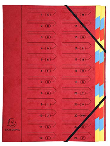 Exacompta 54245E - Carpeta (Conventional file folder, Caja de cartón, Rojo, A4, 400 g/m², 245 mm)