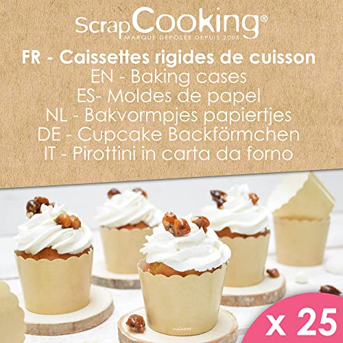 ScrapCooking 5079 - Juego de 25 cajas de papel para hornear, diseño de pasteles