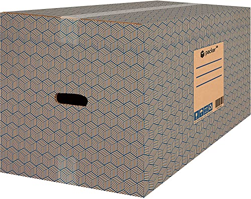 packer PRO Pack 20 Cajas Carton para Mudanzas y Almacenaje Ultra Resistentes con Asas, 60x40x40cm
